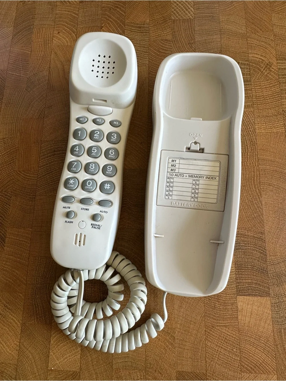 Vintage Durabrand PH-543 White Caller ID Trim Phone Corded Wall Desk Landline